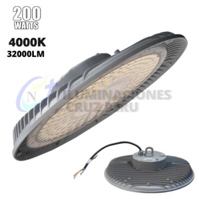 HIGH BAY INDUSTRIAL OPALUX 200W 4000K FLUJO LUMINOSO 32 000Lm VIDA UTIL 50 000Hs IP65 220V