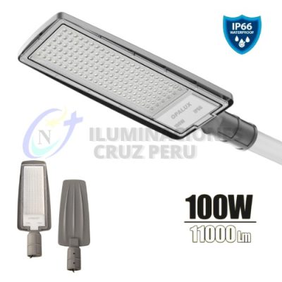 LUMINARIA LED ALUMBRADO PUBLICO MODELO SLIM 150W OPALUX 6500K 16500Lm 50000Hrs(LED) IP66 100-265V F.P 0.9