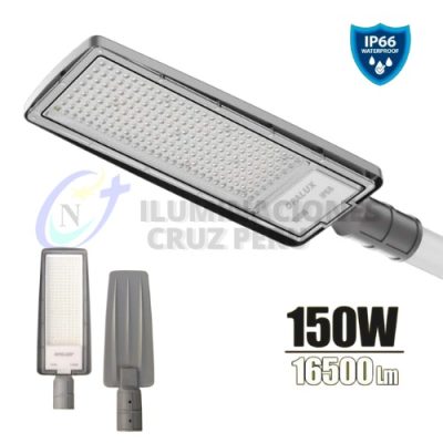 LUMINARIA LED ALUMBRADO PUBLICO MODELO SLIM 150W OPALUX 6500K 16500Lm 50000Hrs(LED) IP66 100-265V F.P 0.9