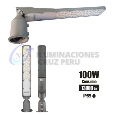 LUMINARIA LED PASTORAL LED SERIE SLIM 100W OPALUX 6500K 13000Lm 50000Hrs IP65 LED SMD144 AC110-265V Factor potencia 0.9