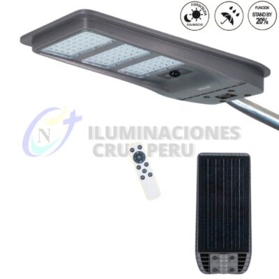 LUMINARIA PASTORAL SOLAR LED OPALUX 150W 8000K FLUJO LUMINOSO 1800Lm VIDA UTIL 50 000Hs IP65 FUNCION: SENSOR PANEL SOLAR MONOCRISTALINO 6V 15W