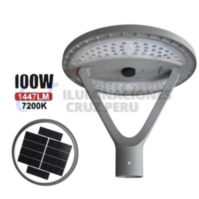 LUMINARIA SOLAR MODELO UFO PRO 100W OPALUX 7200K 1447Lm P/EXTERIOR IP65
