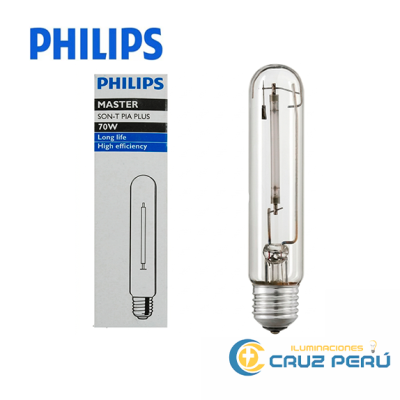 LAMPARA VAPOR DE SODIO TUBULAR 70W E-27 SON-T PIA PLUS-PHILIPS