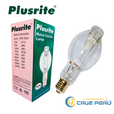 LAMPARA PLUSRITE 1000W M47/E MH1000/BT37/U/4K