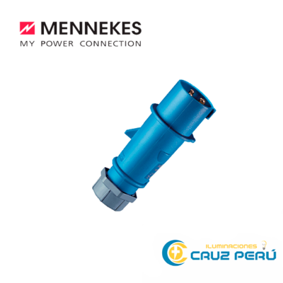 ENCHUFE INDUSTRIAL 2X16A+T 250V IP44 6H Azul MENNEKES AMAXX REF-248